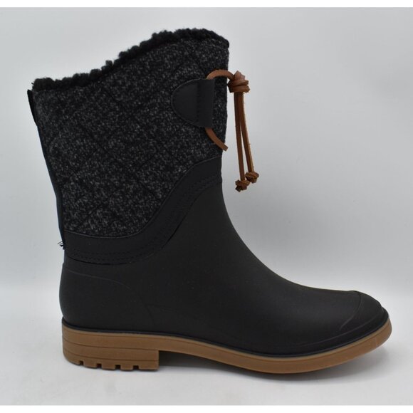 Kamik Womens Size 7 Stella Black White Waterproof Rain Boots - Picture 8 of 11